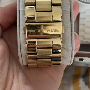 Large face gold Michael kors watch